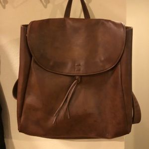 Brown Leather Backpack